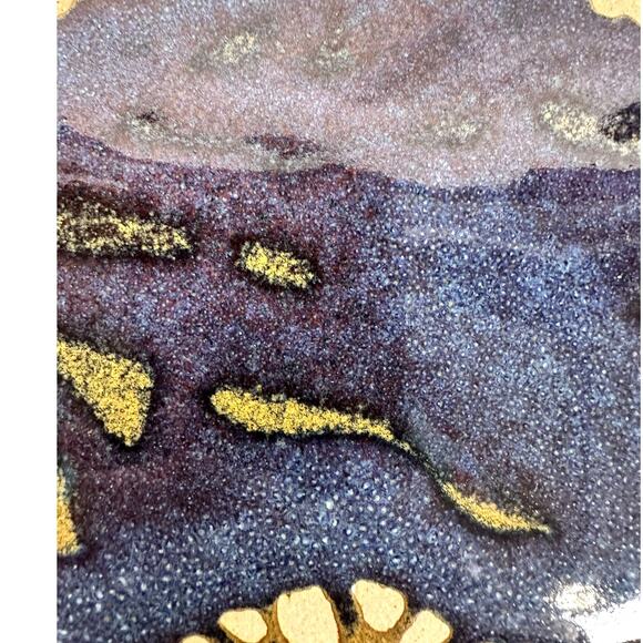 Labaire Pottery Blue Signed Tree of Life Oval 10.75" Serving Platter-Excellent! - Picture 2 of 8